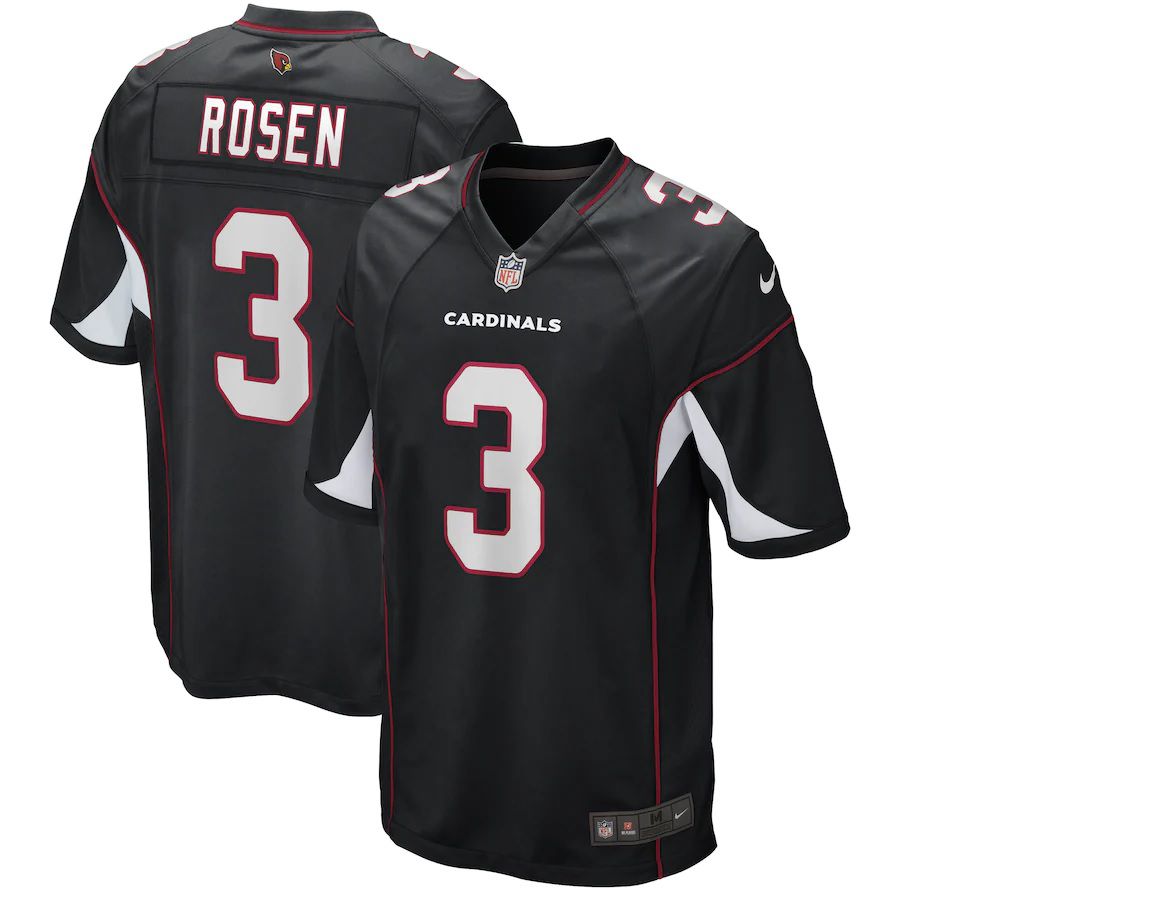 Men Arizona Cardinals #3 Josh Rosen Nike Black Game NFL Jersey->arizona cardinals->NFL Jersey